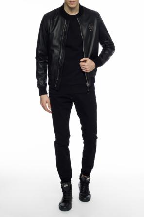 Metal logo leather jacket, zdjęcie 2 Metal logo leather jacket od Philipp Plein